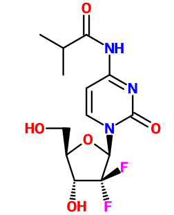 (image for) MC085034 Cytidine, 2'-deoxy-2',2'-difluoro-N-(2-Me-1-oxopropyl)-